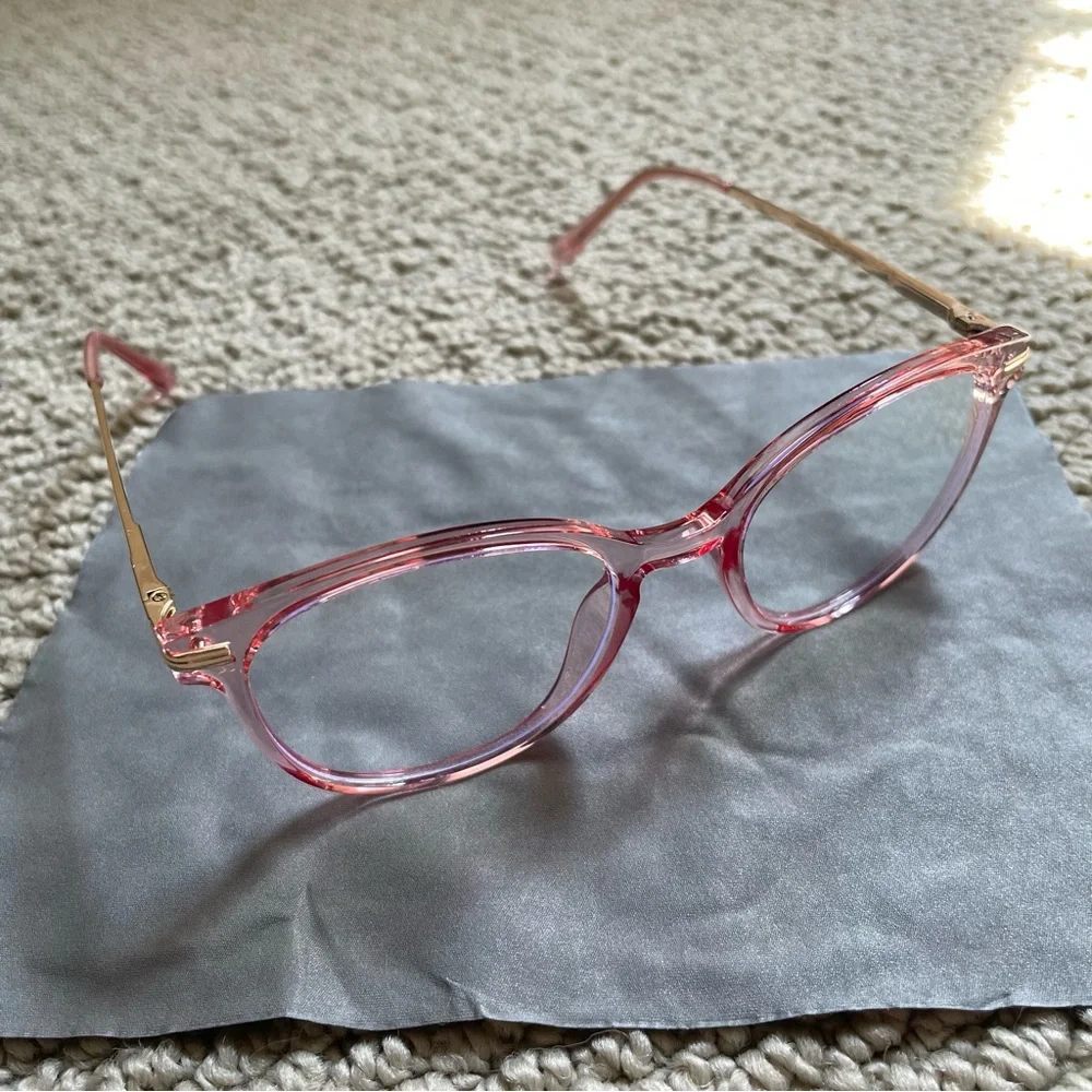Pink Blue Light Glasses - Picture 3 of 9